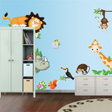 DIY Wall Stickers/ Home Decor Jungle Forest Theme Wallpaper | Kids Room Decor Sticker | Cute Animal Live in Your Home