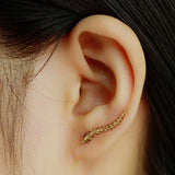 Vintage Jewelry Exquisite Gold Plated Leaf Earrings | Modern Beautiful Feather Stud Earrings for Women