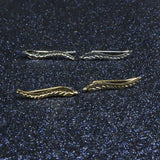 Vintage Jewelry Exquisite Gold Plated Leaf Earrings | Modern Beautiful Feather Stud Earrings for Women