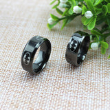 Black Punk Wedding Ring | Stainless Steel Rings For Men And Women |  Unique Jewelry Fashion Party Gift | 6mm