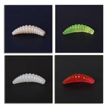 Maggot Grub Soft Lure Baits | Smell Worms Glow Shrimps | Fishing Lures 50PCS 2cm 0.3g Maggot Grub