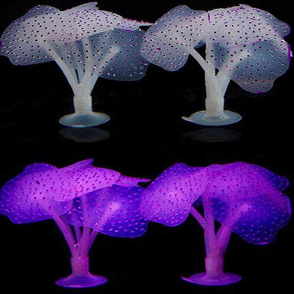 Sucker Coral  Fish Aquarium | Artificial Coral Silicone Plant With Sucker Ornament | Fish Aquarium Water Tank  Landscape Decor | Aquarium Accessories