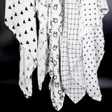 Newborn Baby Blankets Black & White Gauze Bath Towel | Ainaan Muslin Cotton Baby Swaddles