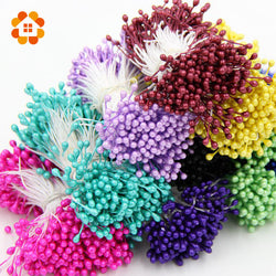 Artificial Flower Double Heads Stamen Pearlized Craft | Decor Floral For Home Wedding Party Decoration | 1 Bundle= (150PCS )(one color)