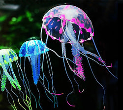 Glowing Effect Fish Tank Decor | Aquarium Artificial Silicone Vivid Jellyfish | Artificial Vivid Jellyfish