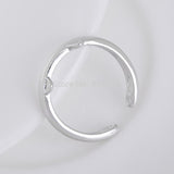 Women Lady Silver Plated Cat Rings | Fashion Kitten Ears Design | Open Party Ring Size 7 For Young Girls | Jewelry Top Quality Gift